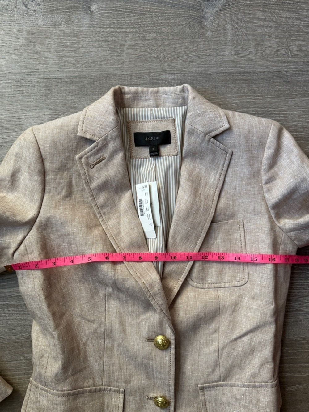 NEW J. Crew Rhodes linen blazer 2 - Picture 9 of 10